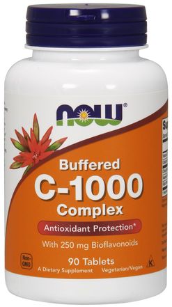 NOW® Foods NOW Pufrovaný Vitamin C-1000 Komplex s 250mg bioflavonoidů, 90 tablet