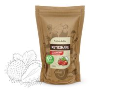 Protein&Co. Ketoshake – proteinový dietní koktejl 1 kg Množství: 1000 g, Vyberte příchuť -: Strawberry milkshake