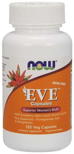NOW® Foods NOW Multi Vitamins Eve, Women’s Superior, 120 rostlinných kapslí