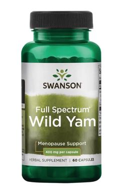 Swanson Full Spectrum Wild Yam - Smlditec Chlupatý, 400 mg, 60 kapslí