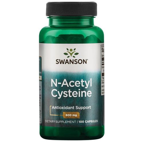 Swanson NAC (N-Acetyl-L-Cystein) 600 mg, 100 kapslí