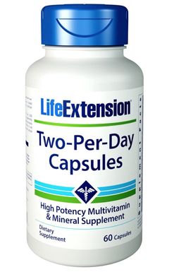 Life Extension Two Per Day multivitamín, 60 kapslí