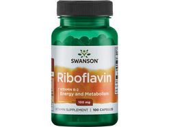 Swanson Riboflavin Vitamin B-2, 100 mg, 100 kapslí