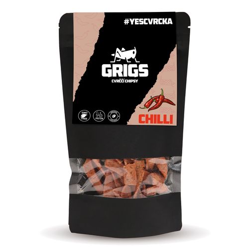 Grig - Proteinové Cvrččí chipsy - Chilli