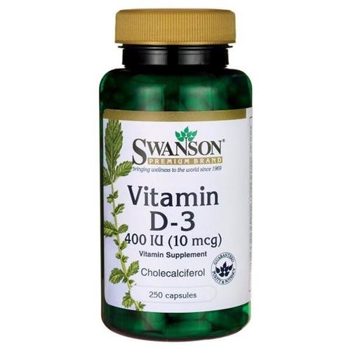 Swanson Vitamin D3 400 IU, 250 kapslí