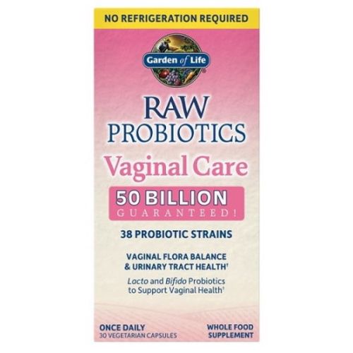 Garden of life Raw Probiotics vaginal care (probiotika pro ženy, vaginální péče), 50 mld. CFU, 38 kmenů, 30 rostlinných kapslí