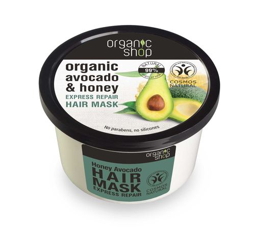 Organic Shop - Vlasová maska Med a Avokádo, 250 ml