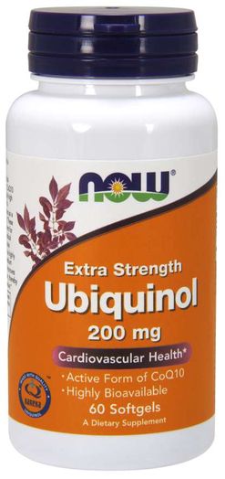 NOW® Foods NOW Ubiquinol Extra Strenght, Kaneka, 200mg, 60 softgel kapslí