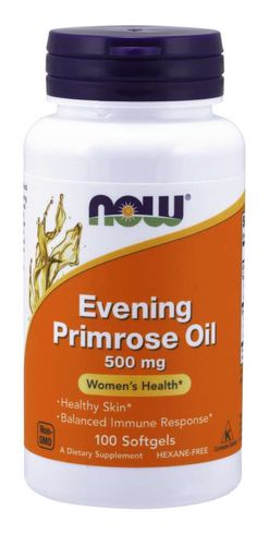NOW® Foods NOW Evening Primrose Oil (Pupálkový olej), 500 mg, 100 sofgel kapslí