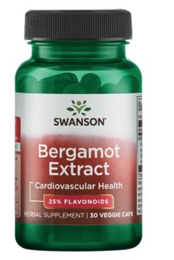 Swanson Bergamot Extract with BERGAVIT, 500mg, 30 rostlinných kapslí