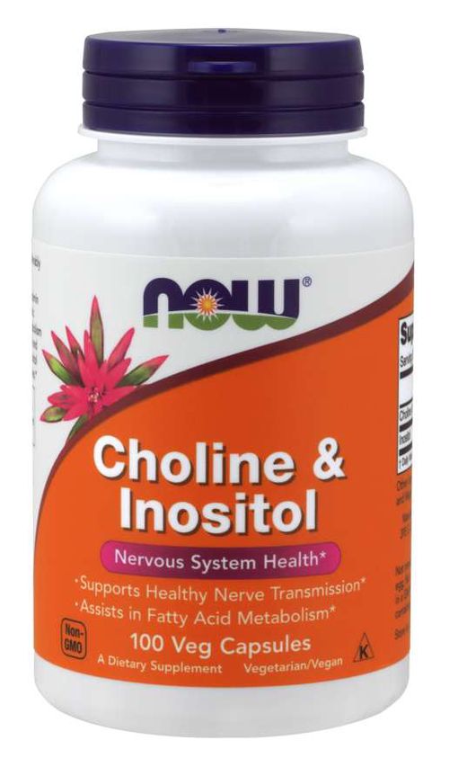 NOW® Foods NOW Cholin &amp; Inositol, 500 mg, 100 kapslí