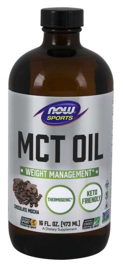 NOW® Foods NOW MCT olej, Chocolate Moca Organic, 473 ml