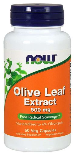 NOW® Foods NOW Extrakt z olivových listů, 500 mg x 60 rostlinných kapslí