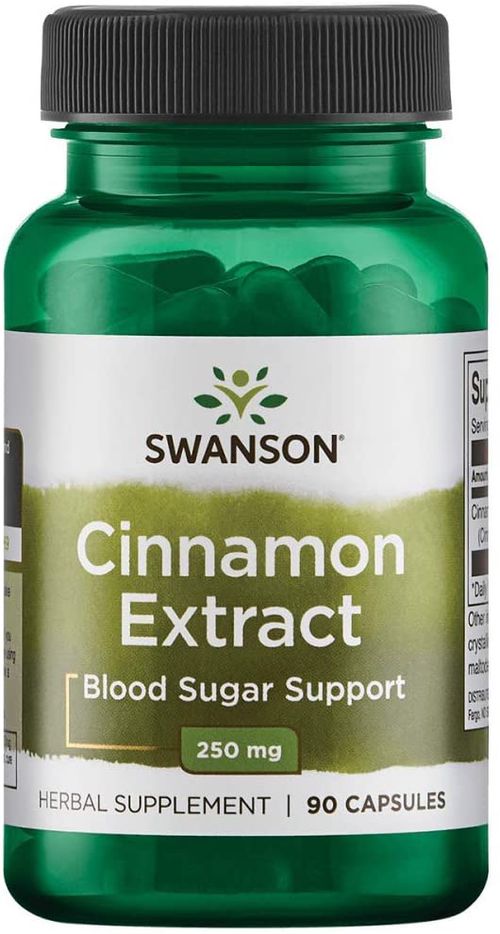 Swanson Cinnamon Extract 250 mg (extrakt ze skořice), 90 kapslí