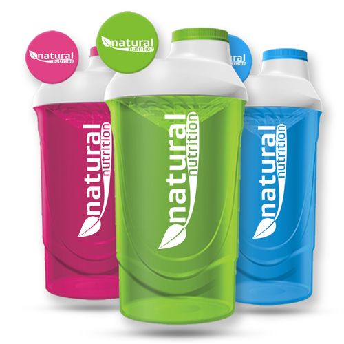 Shaker Natural Nutrition 600ml barevný průhledný 600ml Žlutý