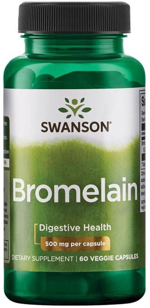 Swanson Bromelain,1000 mg, 60 rostlinných kapslí