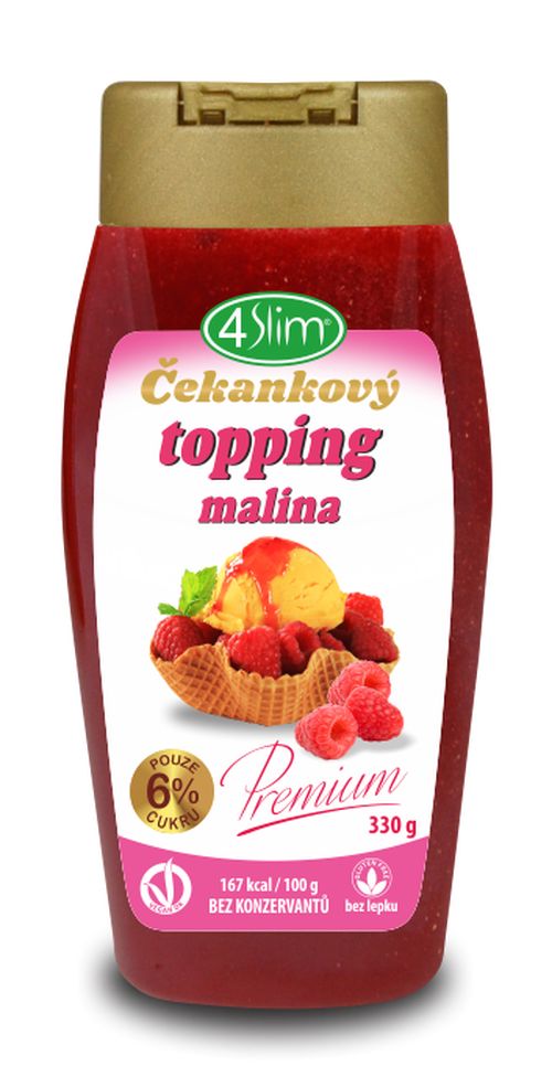 4slim Čekankový topping malina 330 g