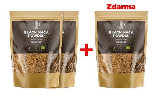 BrainMax Pure Maca černá BIO, prášek 200 g, 2+1 ZDARMA