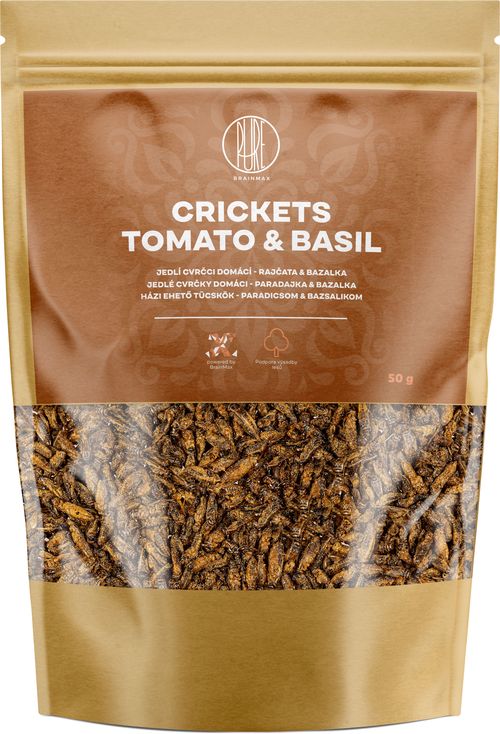 BrainMax Pure Crickets - tomato & basil, 50g