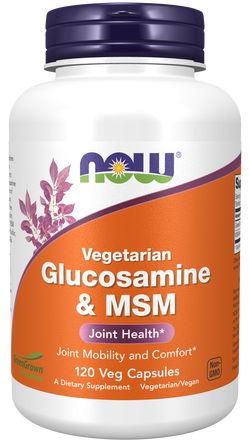 Now® Foods NOW Glucosamine & MSM Vegetarian (vegetariánský glukosamin a MSM), 120 rostlinných kapslí