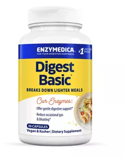 Enzymedica Digest Basic, Trávící enzymy, 30 kapslí