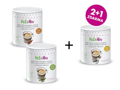 KetoMix Instantní káva na podporu hubnutí 2+1 ZDARMA