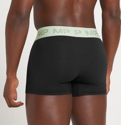 MP  MP Men's Coloured Waistband Boxers (3 Pack) - Black/Frost Green/Steel Blue/Ice Blue - XXXL