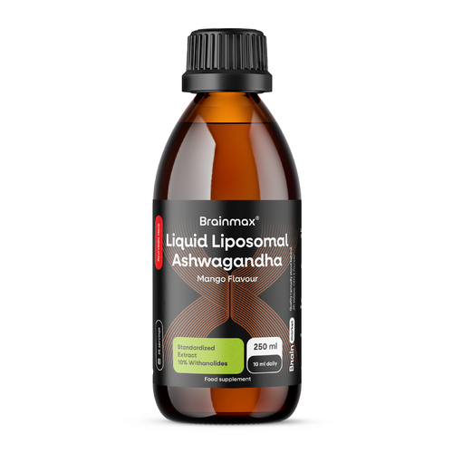 BrainMax Liquid Liposomal Ahwagandha, Mango, 250 ml