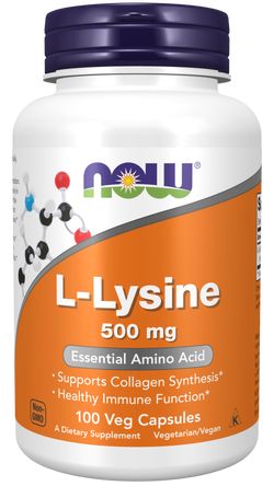 Now® Foods Now L-Lysine (L-lysin), 500 mg, 100 kapslí