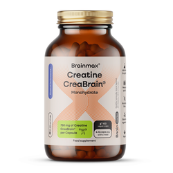 BrainMax Creatine CreaBrain, Monohydrate, 100 rostlinných kapslí