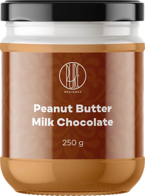 BrainMax Pure Peanut Butter Milk Chocolate  (arašídové máslo s mléčnou čokoládou) 250 g