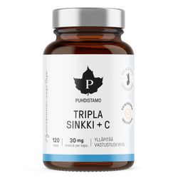Puhdistamo - Triple Zinc + Vitamin C, 120 kapslí