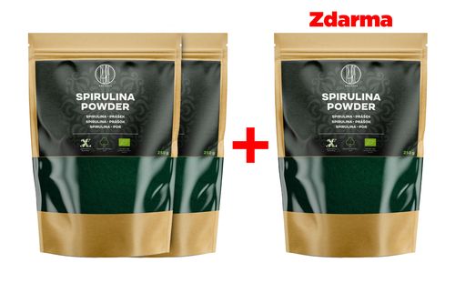 BrainMax Pure Spirulina BIO prášek, 250 g, 2+1 ZDARMA