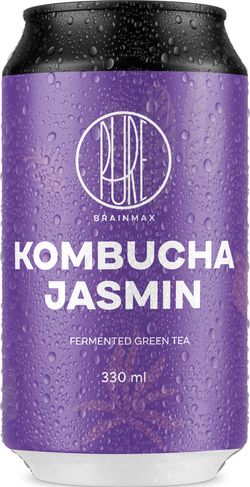 BrainMax Pure Kombucha, jasmín, 330 ml