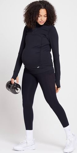 MP  MP dámské těhotenské triko se zipem u krku Power – černé - XXL