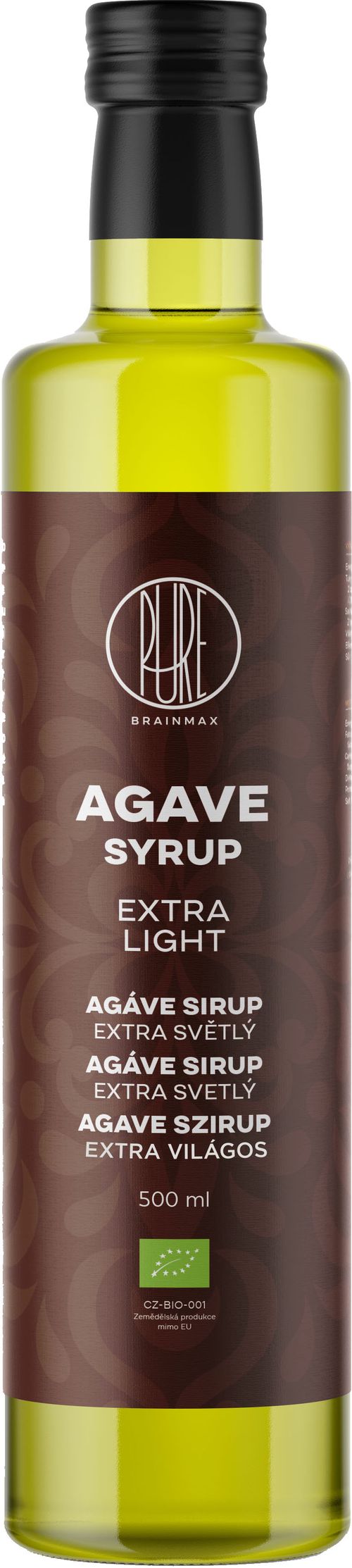 BrainMax Pure Agáve sirup - extra světlý BIO, 500 ml *CZ-BIO-001 certifikát