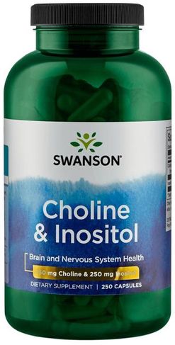 Swanson Cholin &amp; Inositol, 250 mg, 250 kapslí