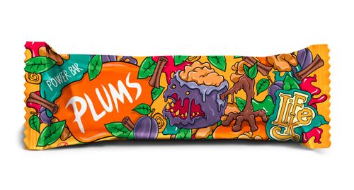 LifeLike - Power Bar - Energetická tyčinka Plums, 50g