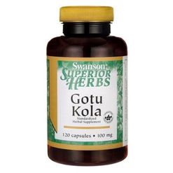 Swanson Gotu Kola Extract, 100 mg, 120 kapslí