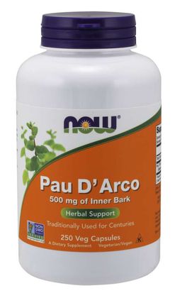NOW® Foods NOW Pau D’Arco (Lapacho), 500 mg, 250 rostlinných kapslí