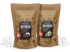 Protein&Co. CFM WHEY PROTEIN 80 2000 g ZVOL PŘÍCHUŤ 1: Hazelnut treat, ZVOL PŘÍCHUŤ 2: Chocolate brownie