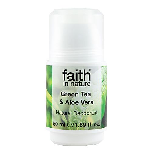 Faith in Nature, Kuličkový Krystal Deodorant - Bio Green Tea/Aloe Vera, 50ml