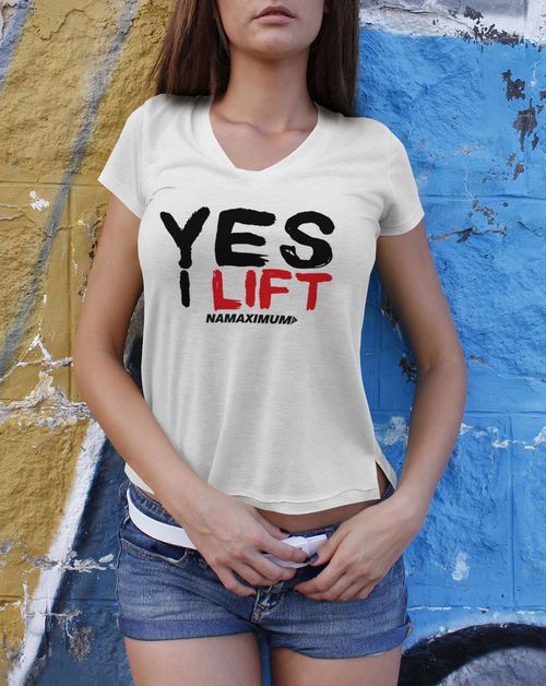 Dámske tričko Yes I Lift – NaMaximum M