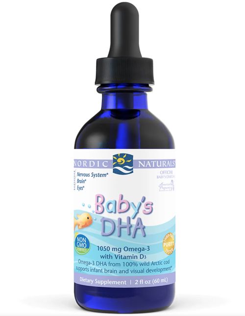 Nordic Naturals Baby's DHA s Vitamínem D3 , DHA pro děti, 1050mg, 60 ml