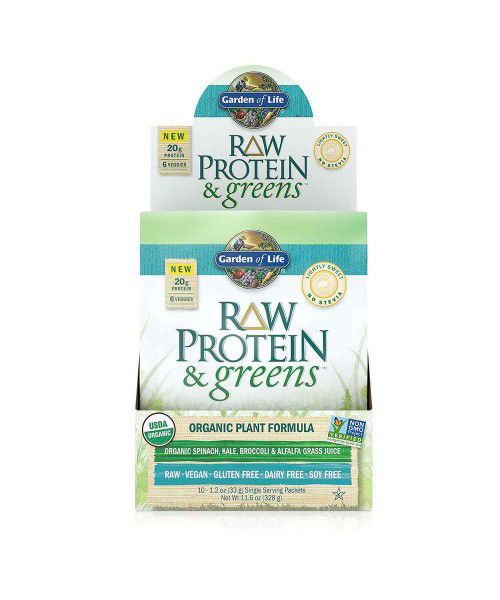 Garden of Life - RAW Protein &amp; Greens Organic - lehce slazený 33g (Vzorek)