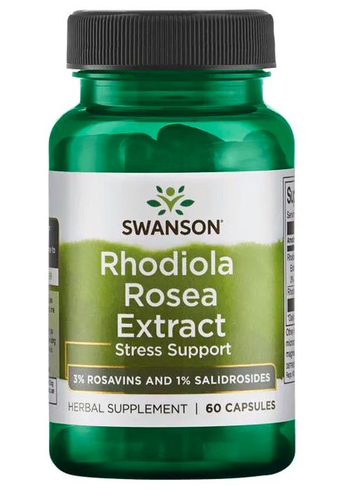 Swanson Rhodiola Rosea Extract (Rozchodnice růžová extrakt), 60 kapslí