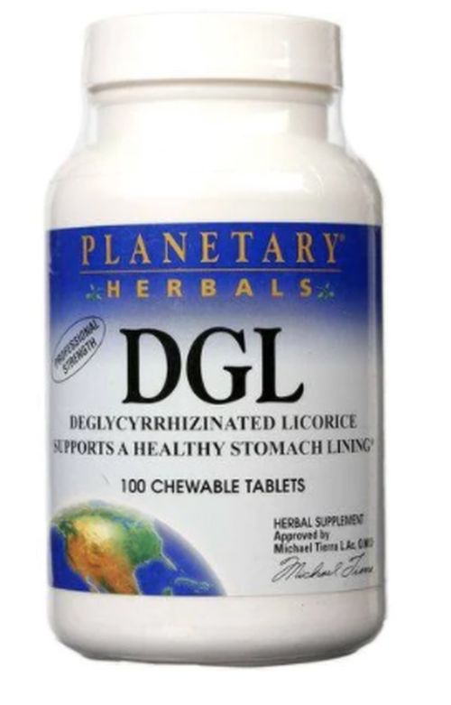 Planetary Herbals DGL (deglycyrrhizinovaná lékořice), 100 žvýkacích tablet