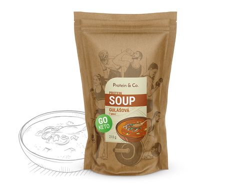 Protein&Co. Keto proteinová polévka Množství: 210g, Příchuť 2: Gulášová polévka