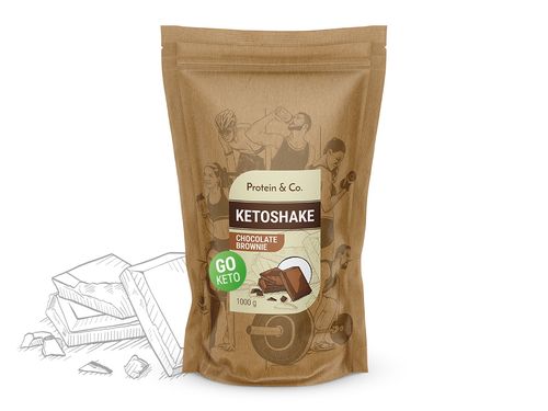 Protein&Co. Ketoshake – proteinový dietní koktejl 1 kg Množství: 1000 g, Vyberte příchuť -: Chocolate brownie