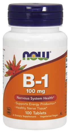 NOW® Foods NOW Vitamin B-1 Thiamine, 100mg, 100 tablet